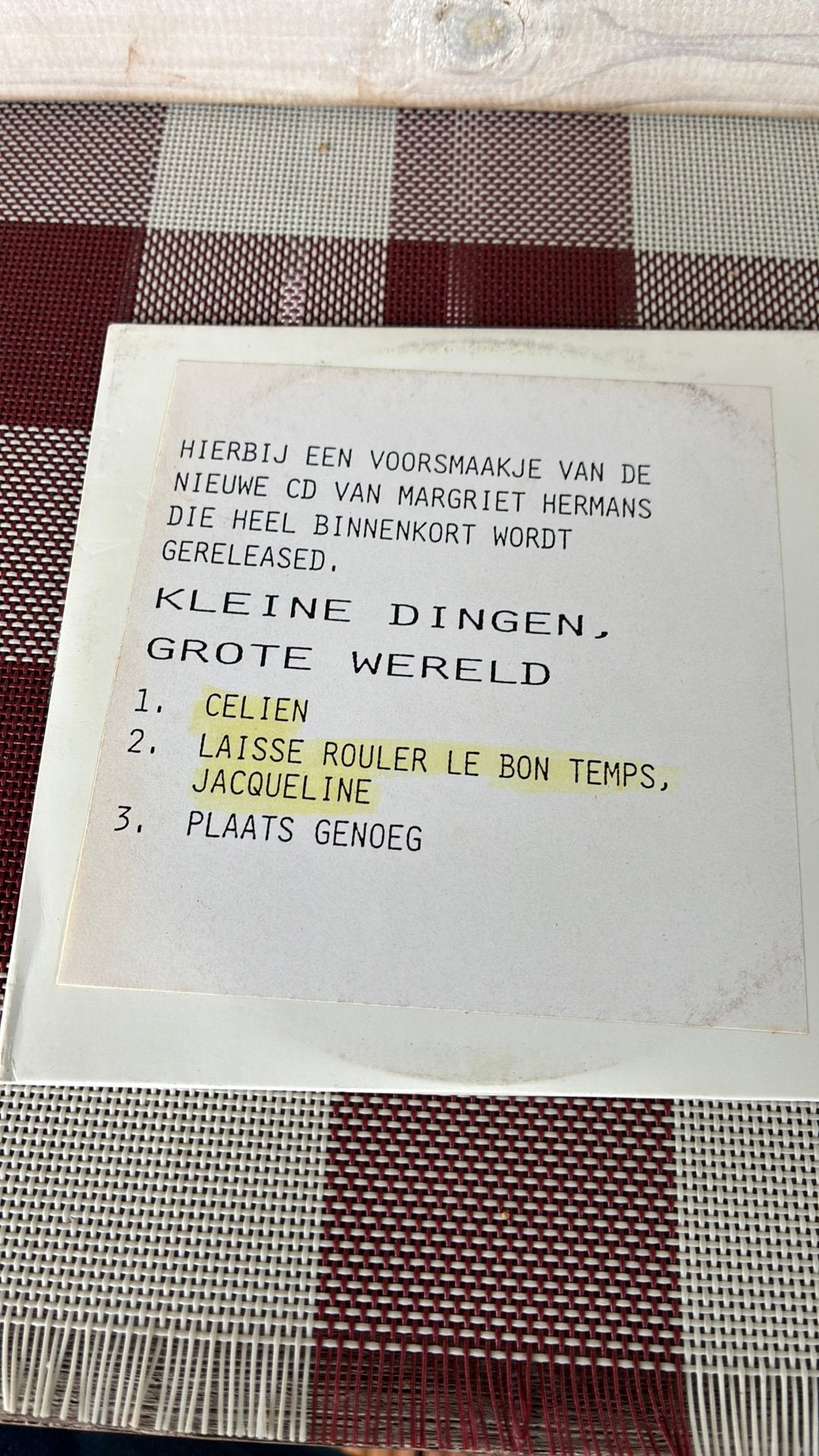 Margriet Hermans - Promo CD, Enlèvement ou Envoi, Promo