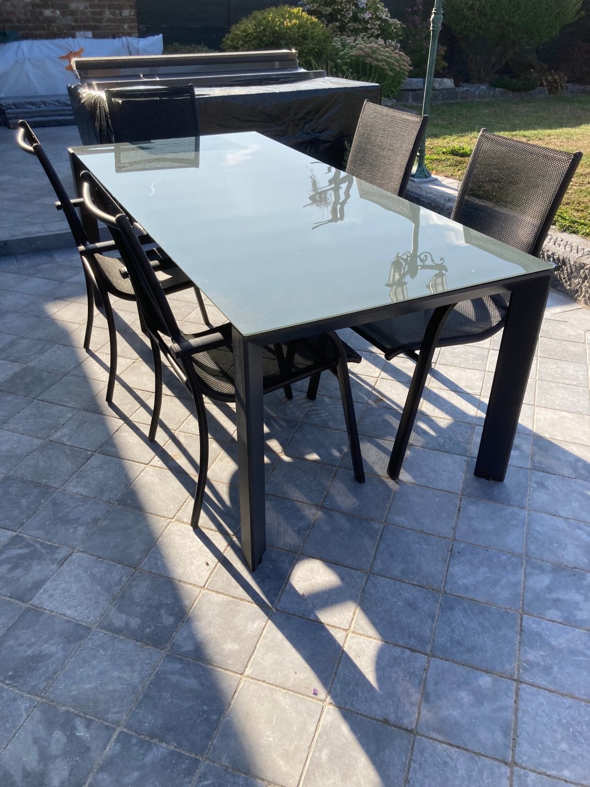 Ensemble d’une table et cinq chaises, Enlèvement, Comme neuf, Sets de jardin