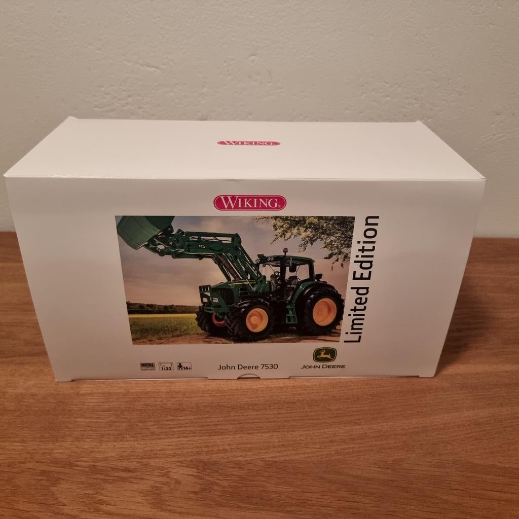 John Deere 7530 avec chargeur frontal - Wiking, Enlèvement ou Envoi, Neuf, Tracteur et Agriculture, Autres marques