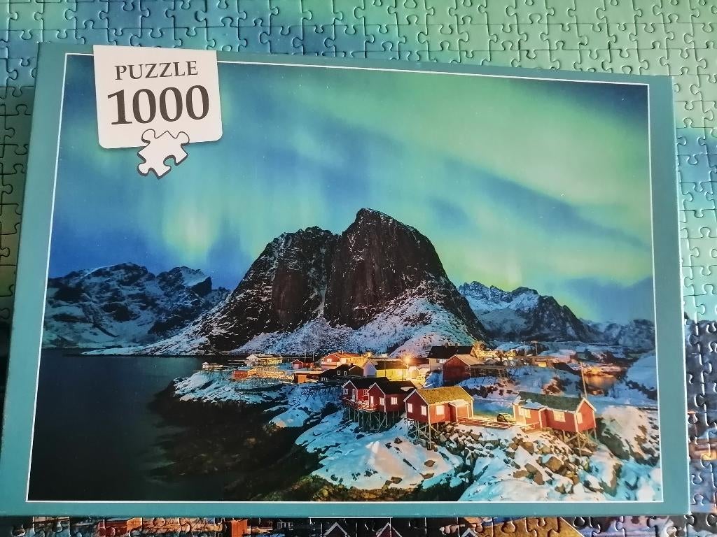 Puzzle 1000 pièces Village de Hamnøy, cercle polaire, Ophalen of Verzenden, Legpuzzel