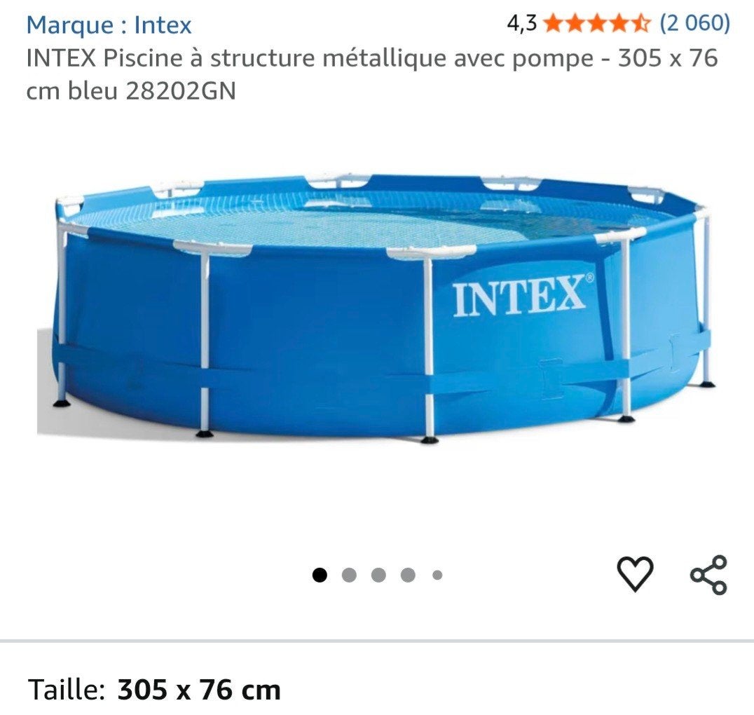 piscine intex 3m, 200 à 400 cm, Rond, Enlèvement, Utilisé
