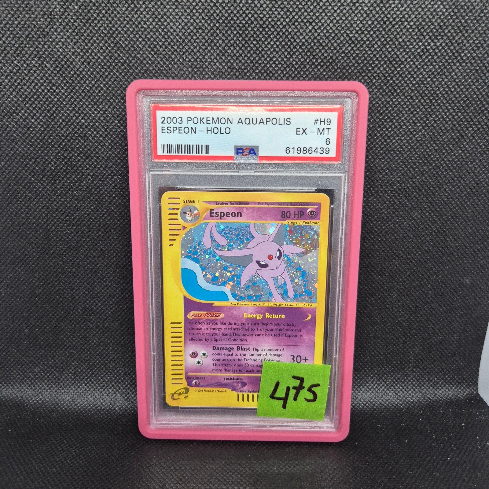 Espéon Holo Aquapolis PSA 6, Enlèvement ou Envoi
