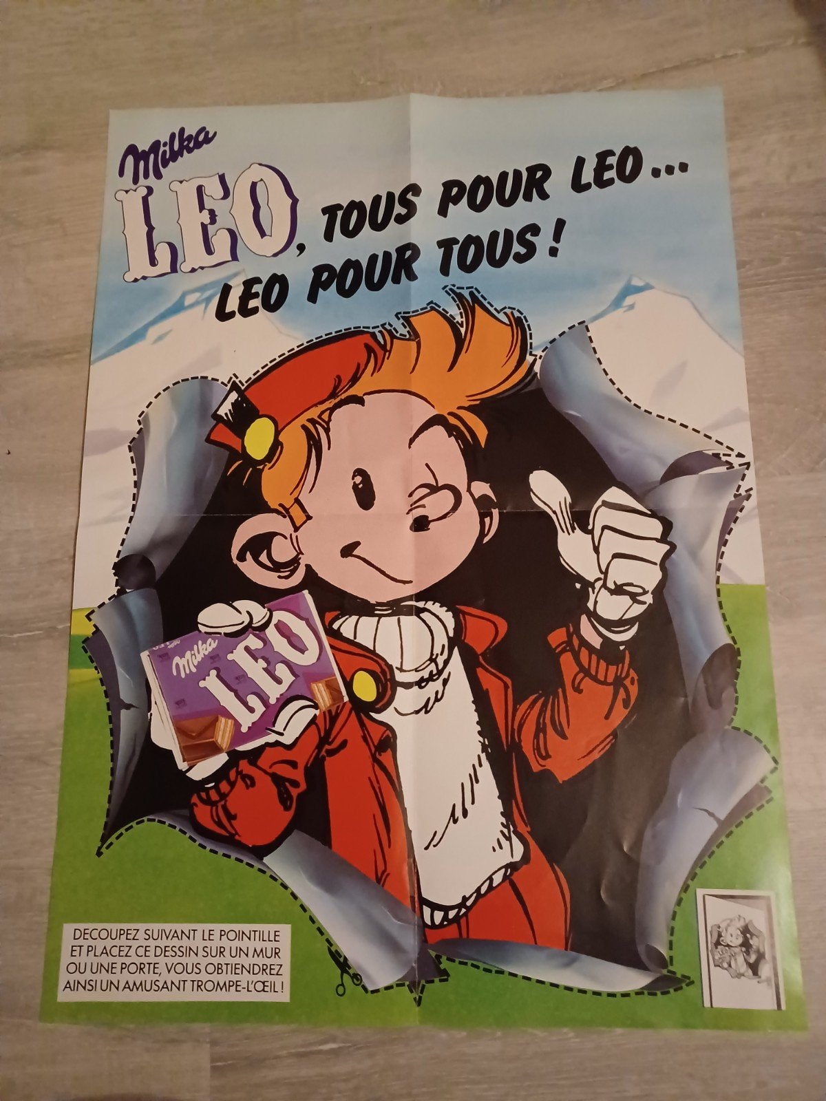 Reclameposter Spirou - Léo, Verzamelen, Ophalen of Verzenden