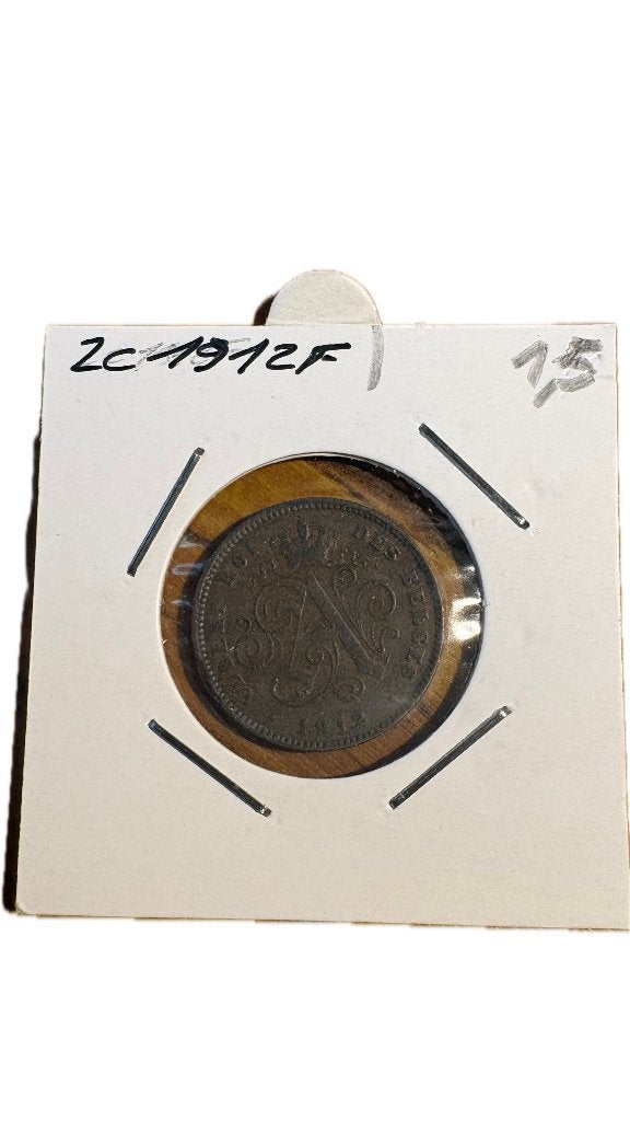 ALBERT I: 2 CENT 1912F (1), Postzegels en Munten, Munten | België, Ophalen of Verzenden