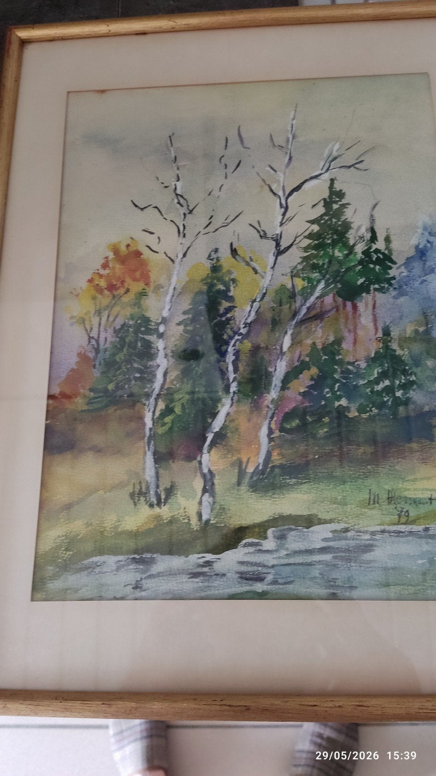 Superbe aquarelle de M Hermant, Antiquités & Art, Enlèvement ou Envoi