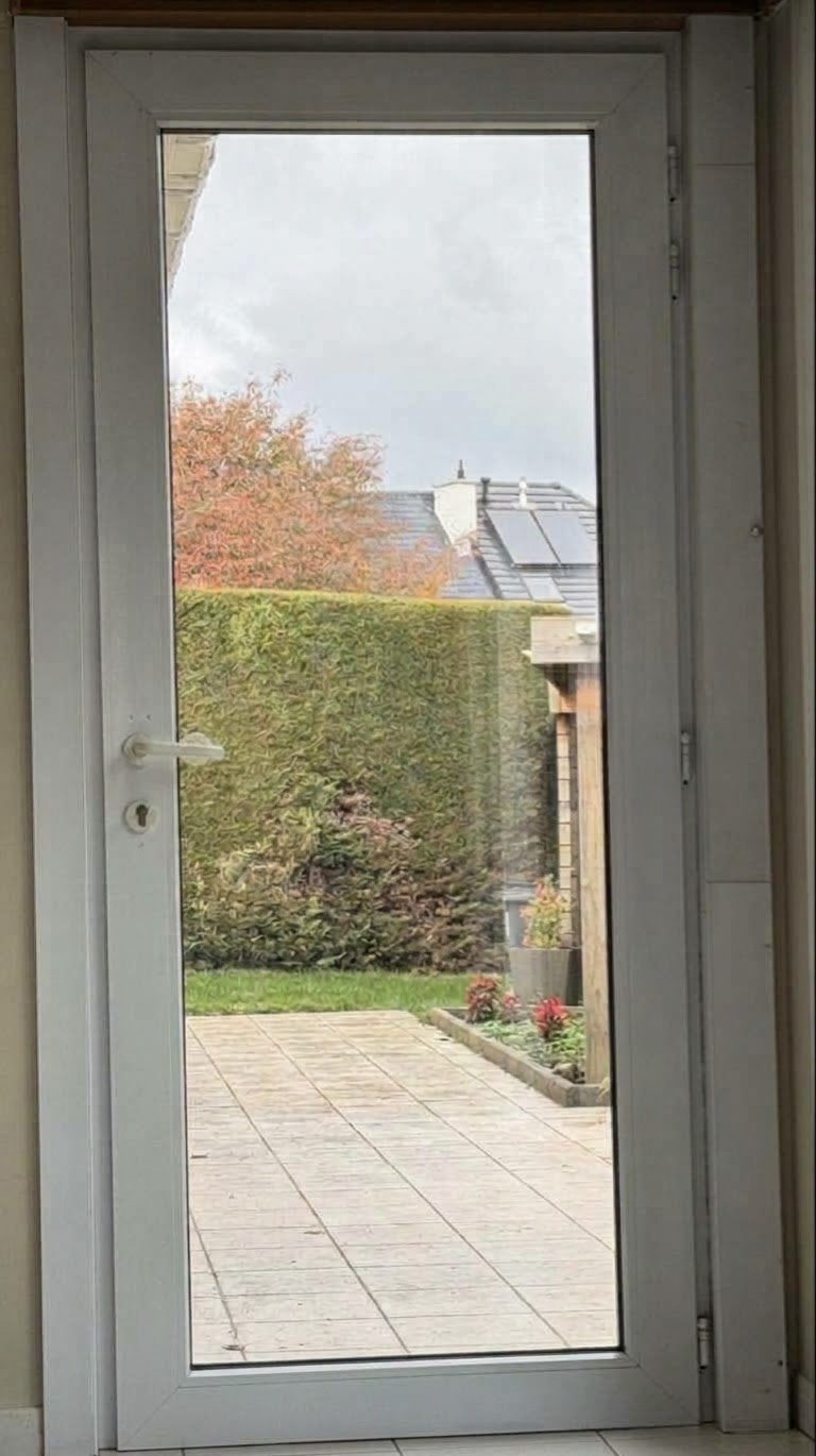 Buitendeur met groot raam ,dubbel glas, Doe-het-zelf en Bouw, Ophalen, Zo goed als nieuw