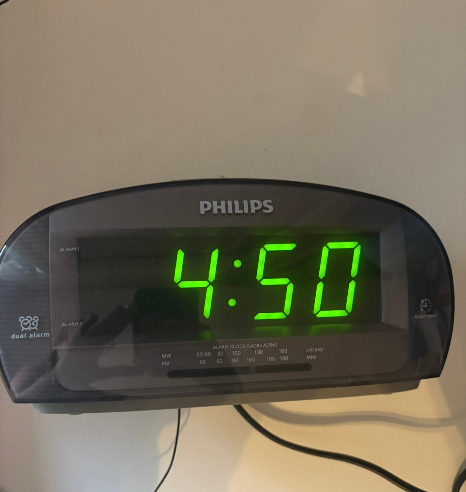 Philips wekkerradio AJ3540/12, Elektronische apparatuur, Wekkers, Ophalen of Verzenden, Zo goed als nieuw