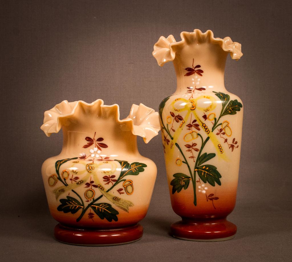 2 vases en opaline de 19 et 13 cm dehaut, Antiquités & Art, Enlèvement