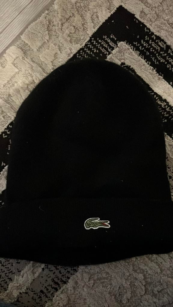 Lacoste muts real, Kleding | Heren, Mutsen, Sjaals en Handschoenen, Ophalen, Zo goed als nieuw, Overige maten, Muts