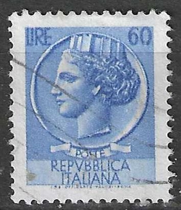 Italie 1955/1960 - Yvert 718 - Munt van Syracuse (ST), Verzenden, Gestempeld