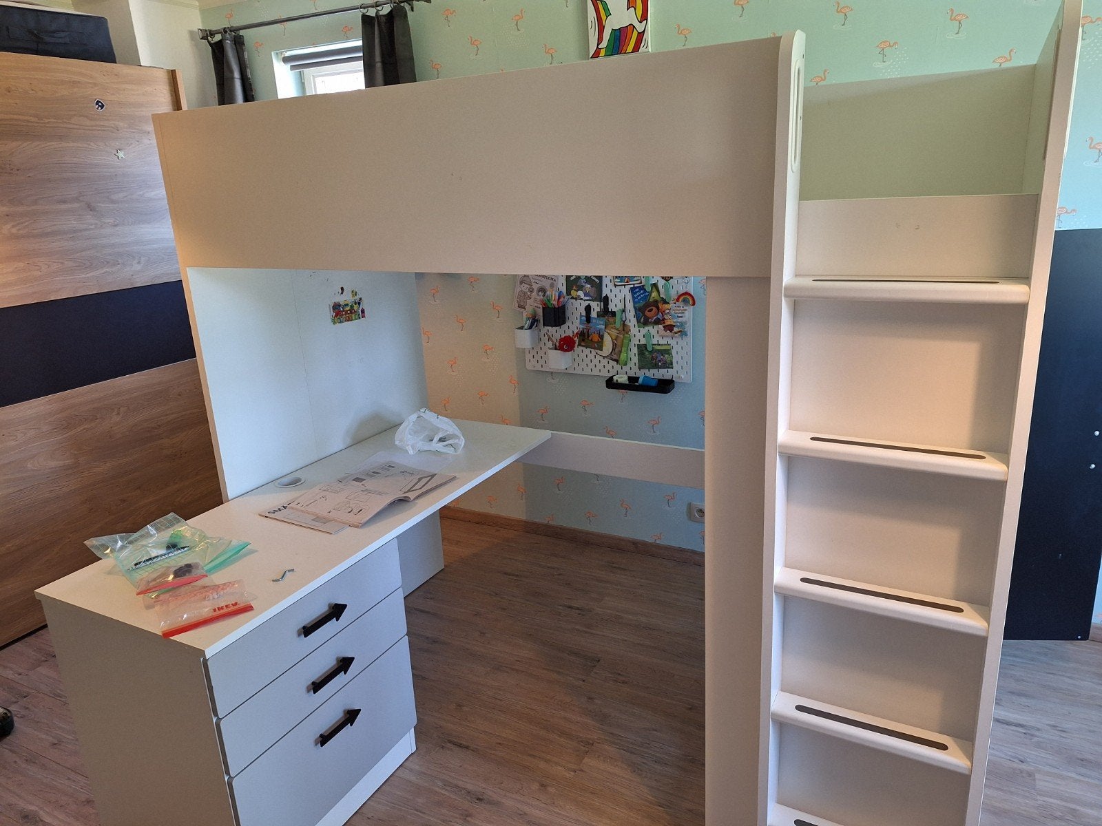 Lit mezzanine et bureau combinés avec placard, Enlèvement, Lit mezzanine