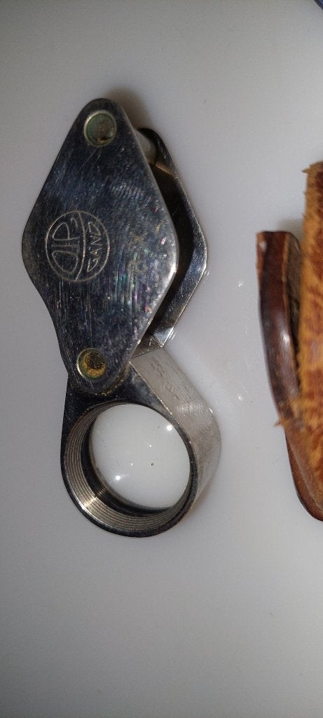 Loupe à main vintage OIP 10x — Qualité supérieure belge, Antiquités & Art, Enlèvement ou Envoi