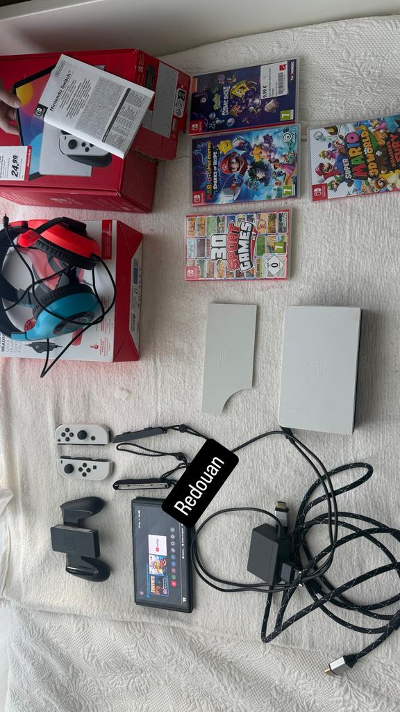 Nintendo Switch OLED, Ophalen, Nieuw, Overige modellen, Met games