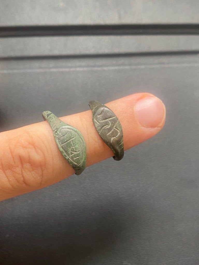 Oude/Romeinse (?) ringen, Antiek en Kunst, Verzenden, Brons