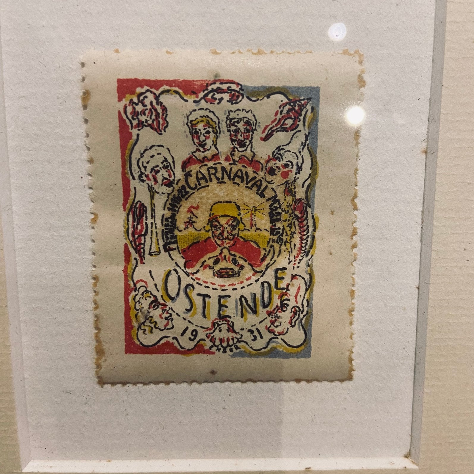 James Ensor zeldzame sluitzegel, Antiek en Kunst, Kunst | Etsen en Gravures, Ophalen of Verzenden