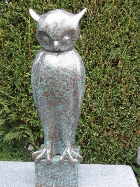 un hibou sur socle en bronze patiné ., Enlèvement ou Envoi, Neuf