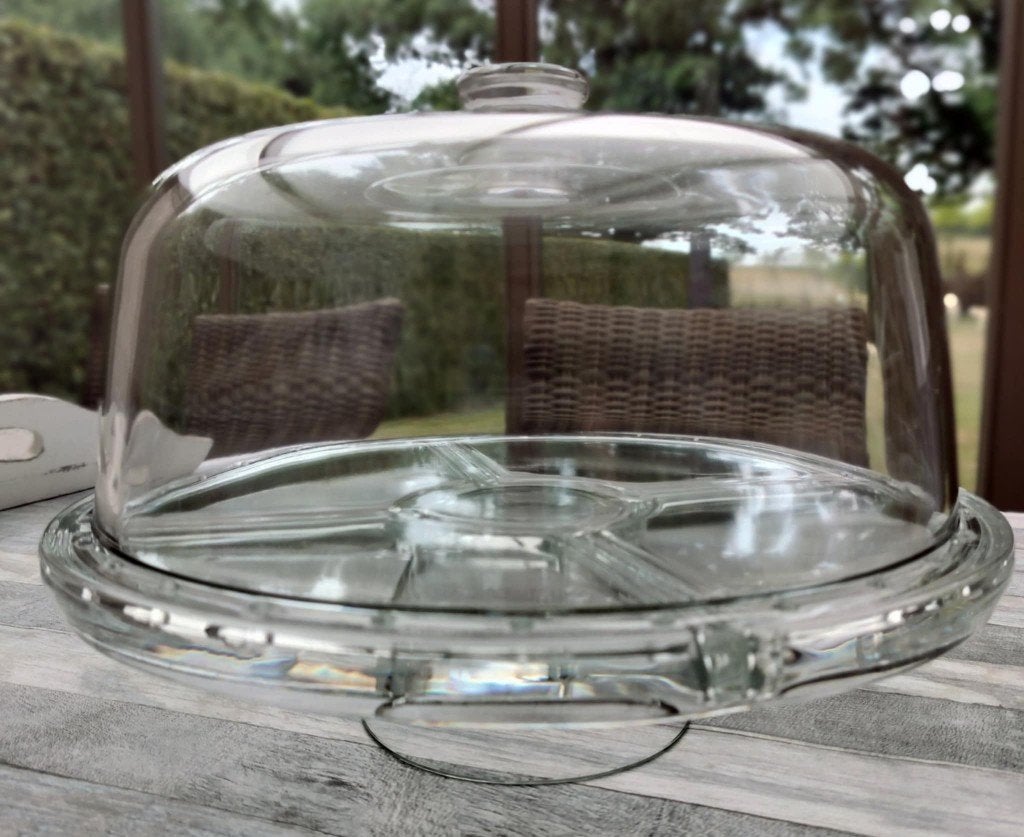 Glazen serveerschaal sangria of hapjes of taart, Enlèvement, Neuf, Verre, Autres types