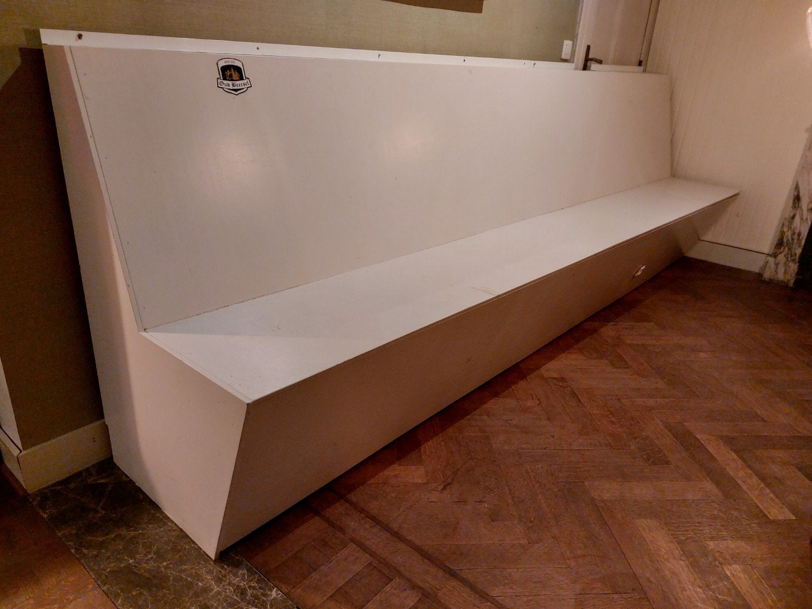 banc en bois blanc gratuit !, Jardin & Terrasse, Enlèvement