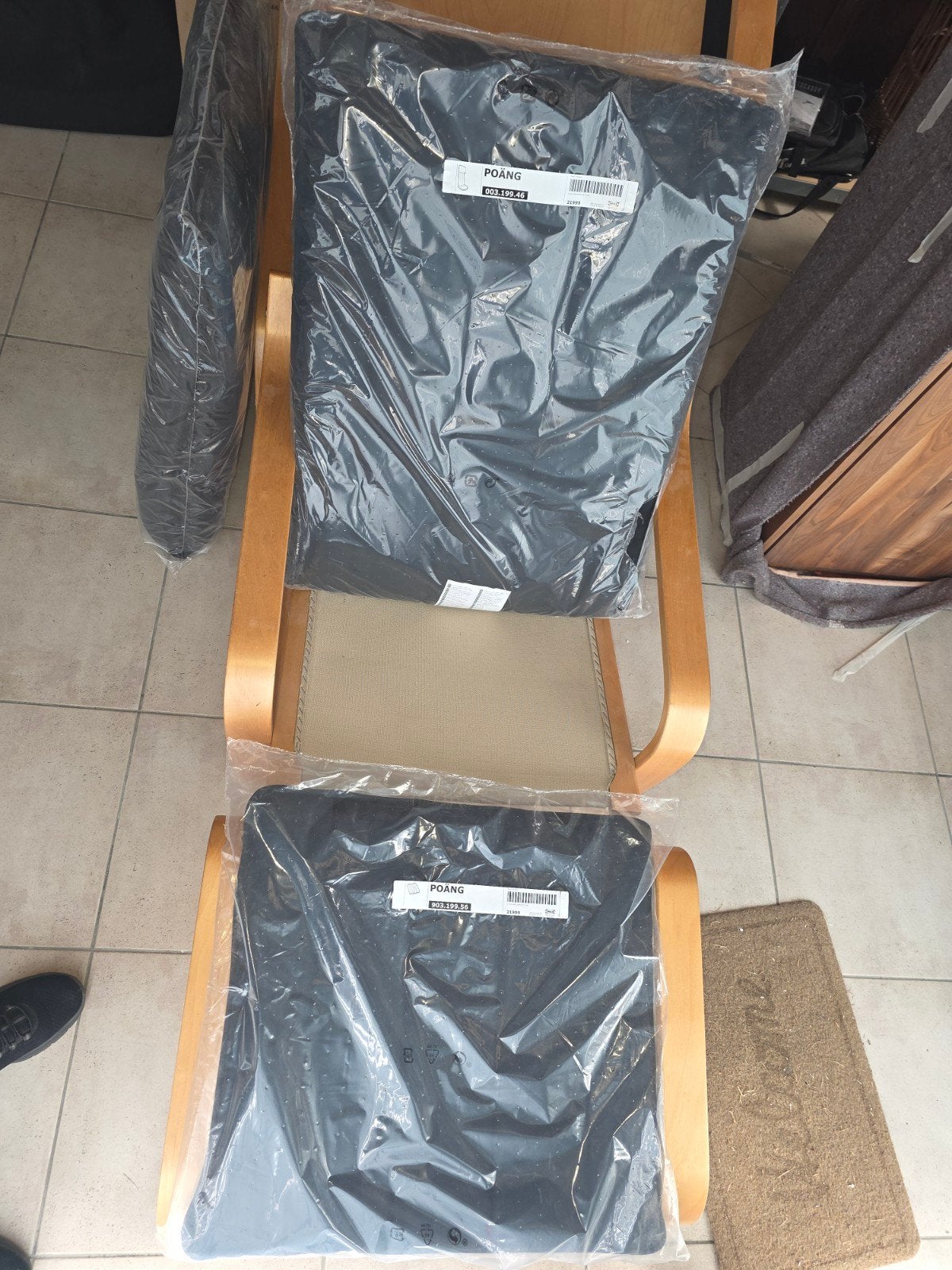 fauteuil et repose pieds, Maison & Meubles, Enlèvement, Comme neuf