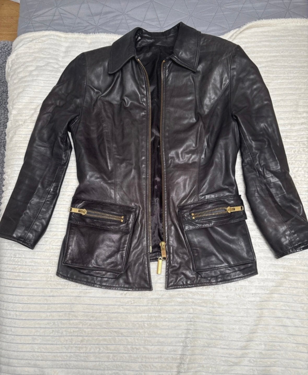 Mika Déjà Vu Vintage leren jas - zwart - M (38/40), Kleding | Dames, Ophalen of Verzenden, Zo goed als nieuw, Maat 38/40 (M), Zwart