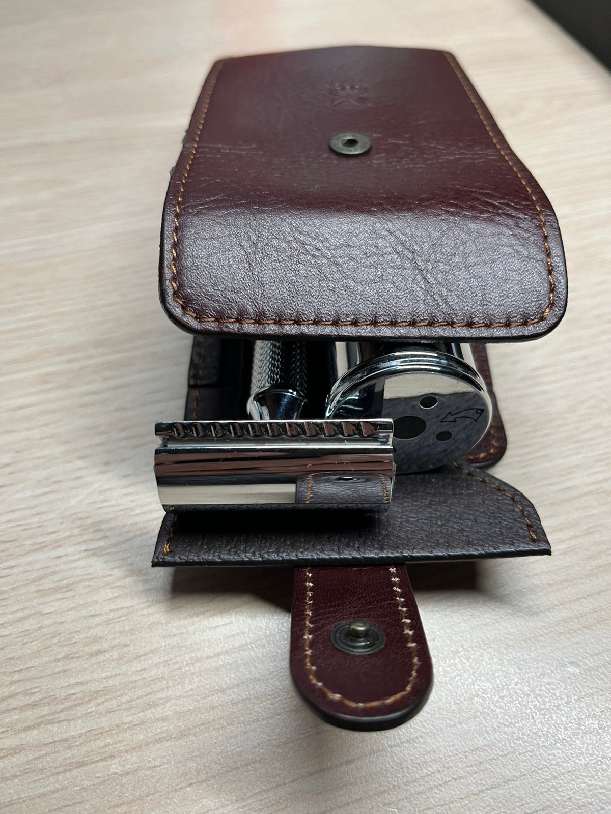 Mühle Bruin Leren Reisscheerset (nieuw), Ophalen, Nieuw, Gehele gezicht, Verzorging