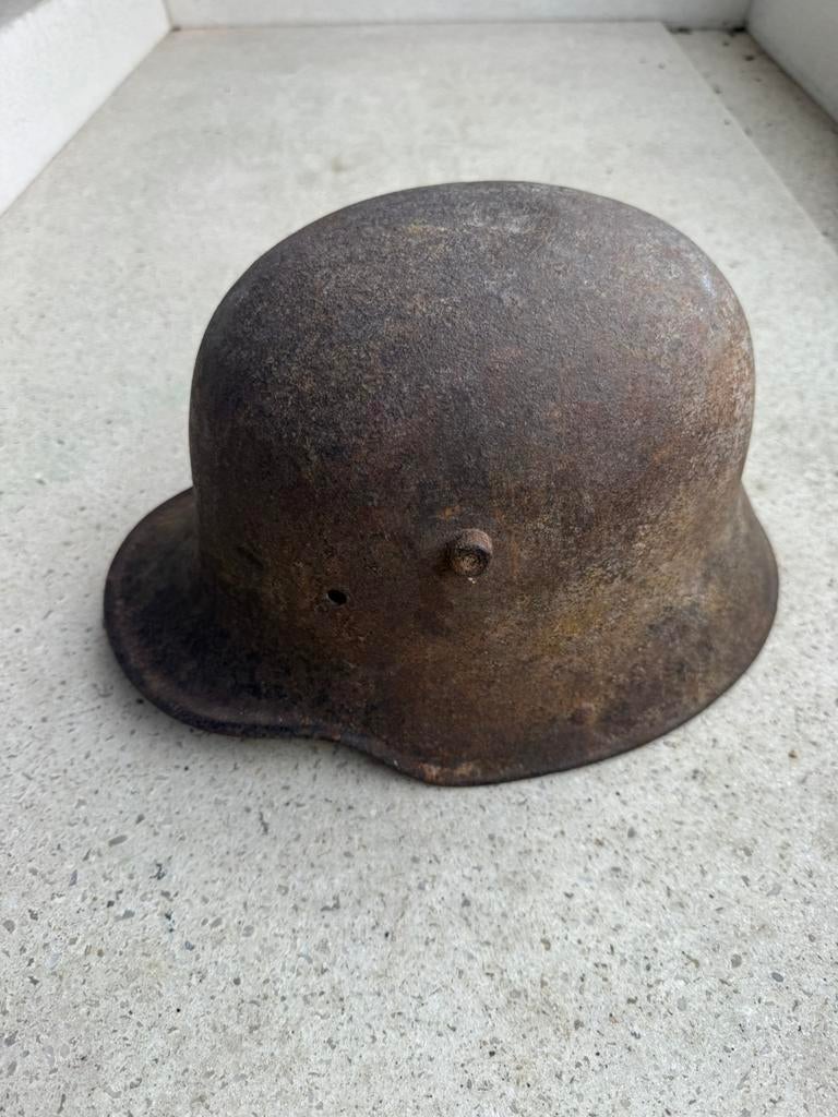 Wo1 Duitse helm, Verzamelen, Ophalen of Verzenden