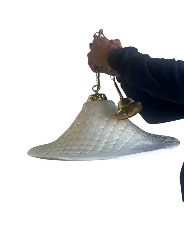 Vintage hanglamp in glas / heksenlamp MASSIVE, Antiek en Kunst, Ophalen
