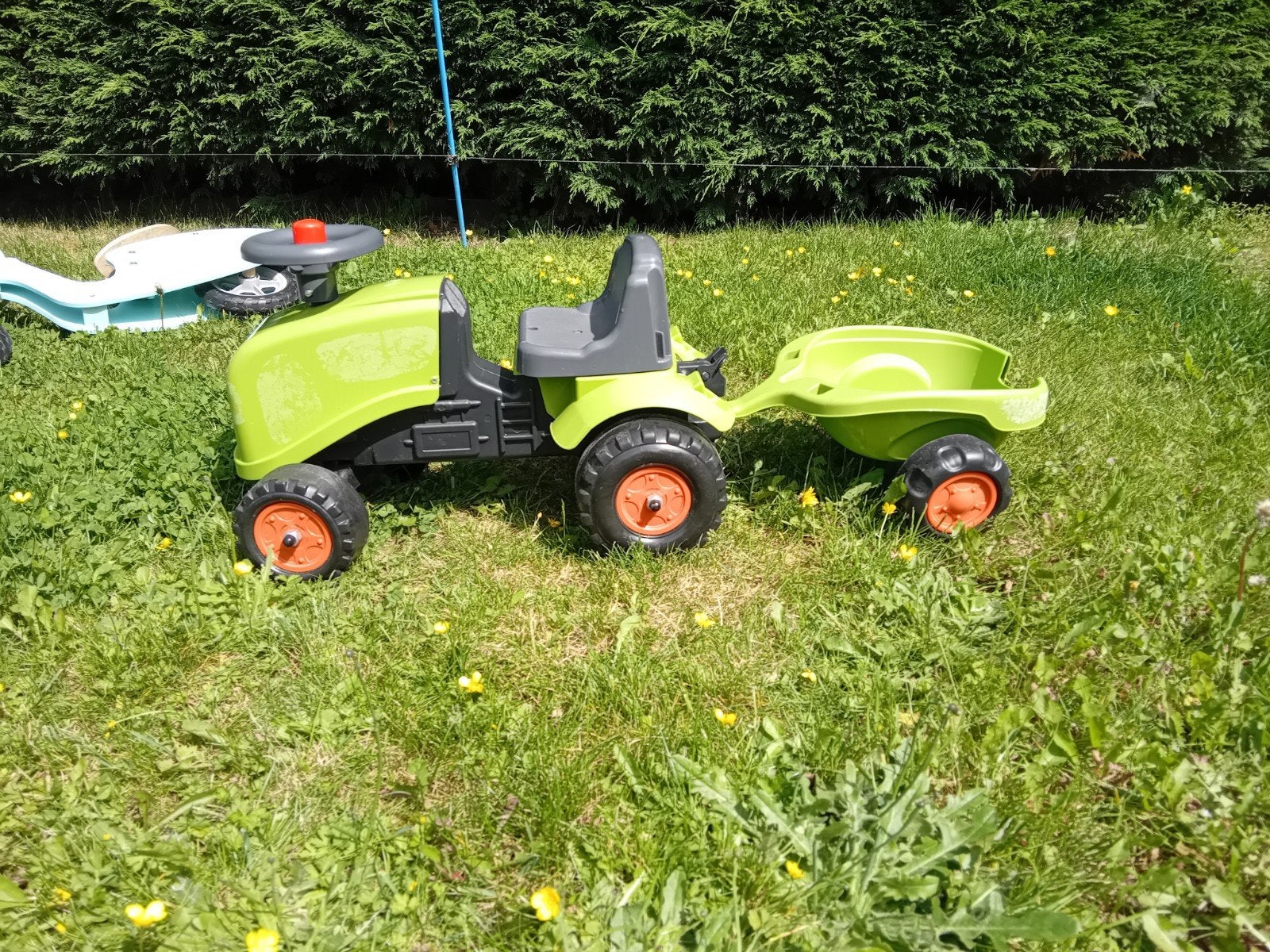 Looptractor + aanhangwagen voor peuters, Kinderen en Baby's, Speelgoed | Buiten | Voertuigen en Loopfietsen, Ophalen, Gebruikt