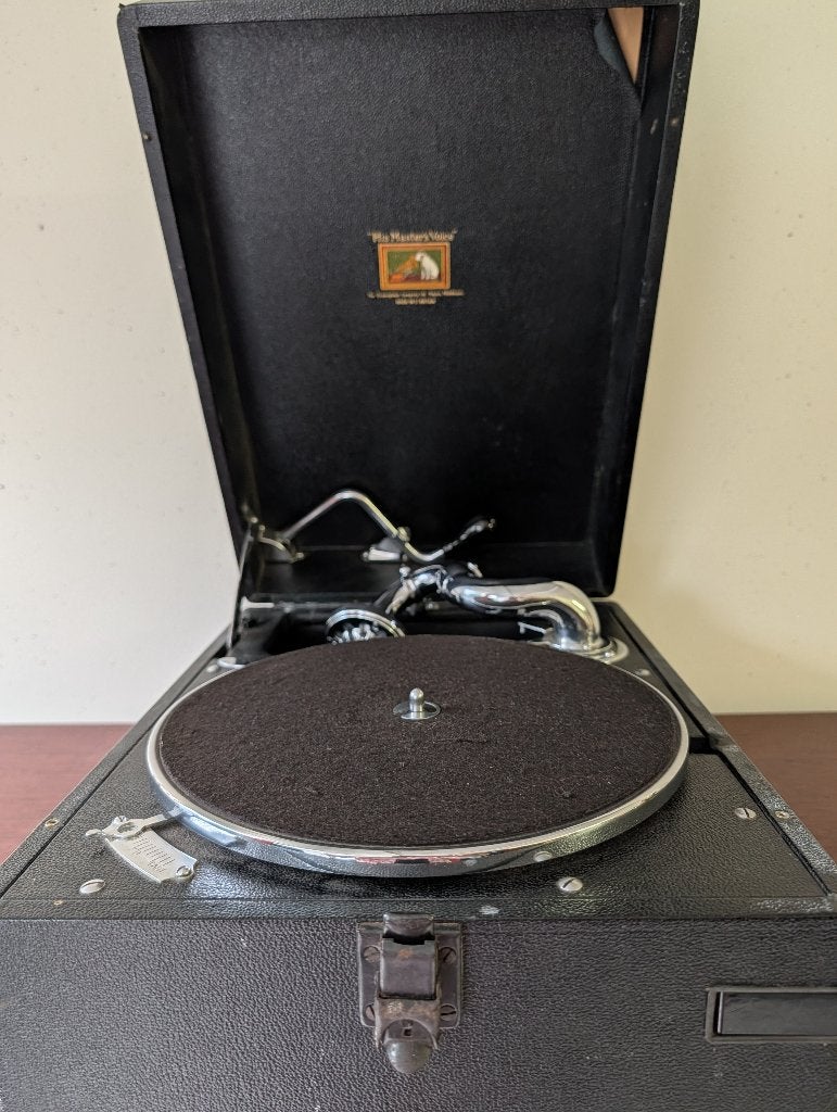 His Master's Voice koffergrammofoon, Ophalen, Gebruikt
