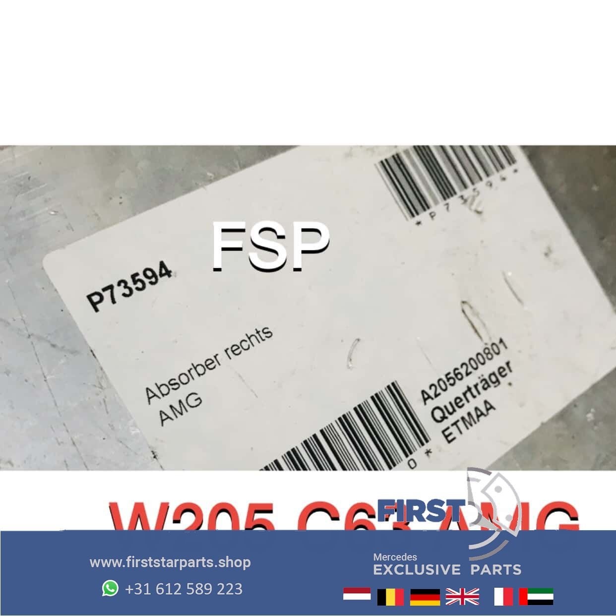 W205 C63 AMG BUMPERBALK SET 3x Mercedes C Klasse 2014-2021 a, Gebruikt, -, Ophalen of Verzenden, -