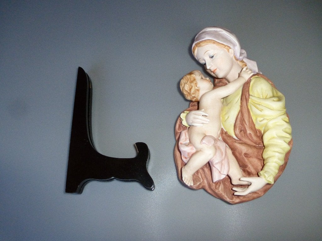 Vrouw en kind met staander Hoogte 23cm., Verzamelen, Ophalen, Zo goed als nieuw, Mens