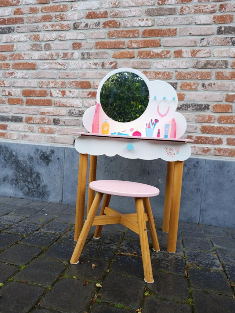 Janod — Aanpasbare houten kaptafel voor Little Miss, Kinderen en Baby's, Ophalen, Gebruikt, Meubelstuk of Keukentje
