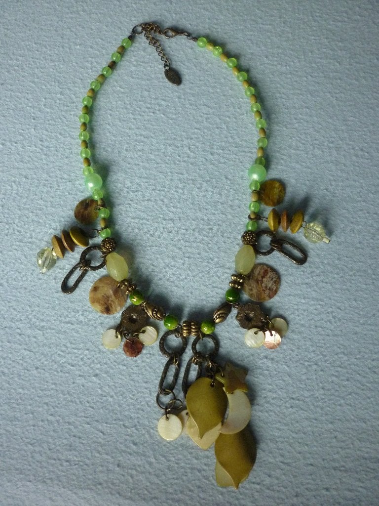 Halsketting met Kralen, Bijoux, Sacs & Beauté, Colliers, Enlèvement ou Envoi, Comme neuf, Synthétique, Vert