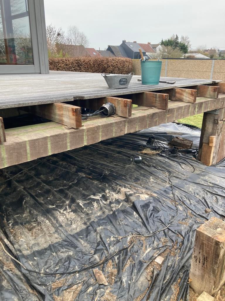 A vendre 7 poutres en chêne de 3,5 m en 15/30 cm, Enlèvement, Chêne