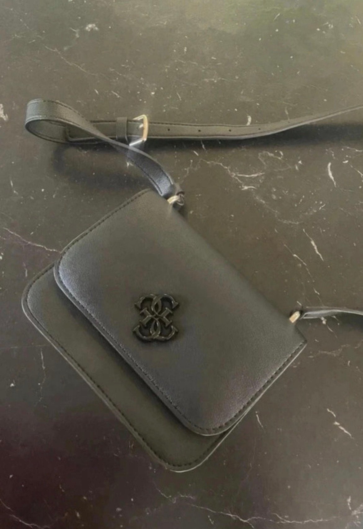 Guess schoudertas, Zwart, Nieuw, Leer, Ophalen