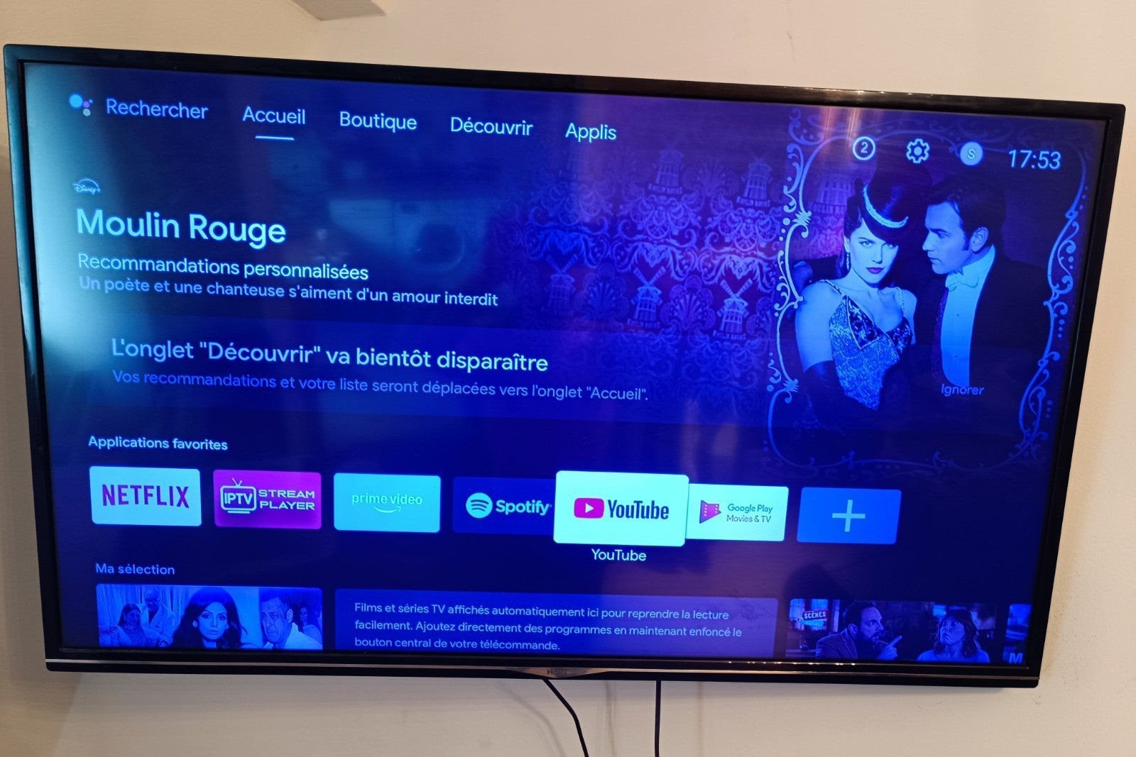 Ecran 4k Haier 43" avec support mural, Enlèvement, Utilisé, LED