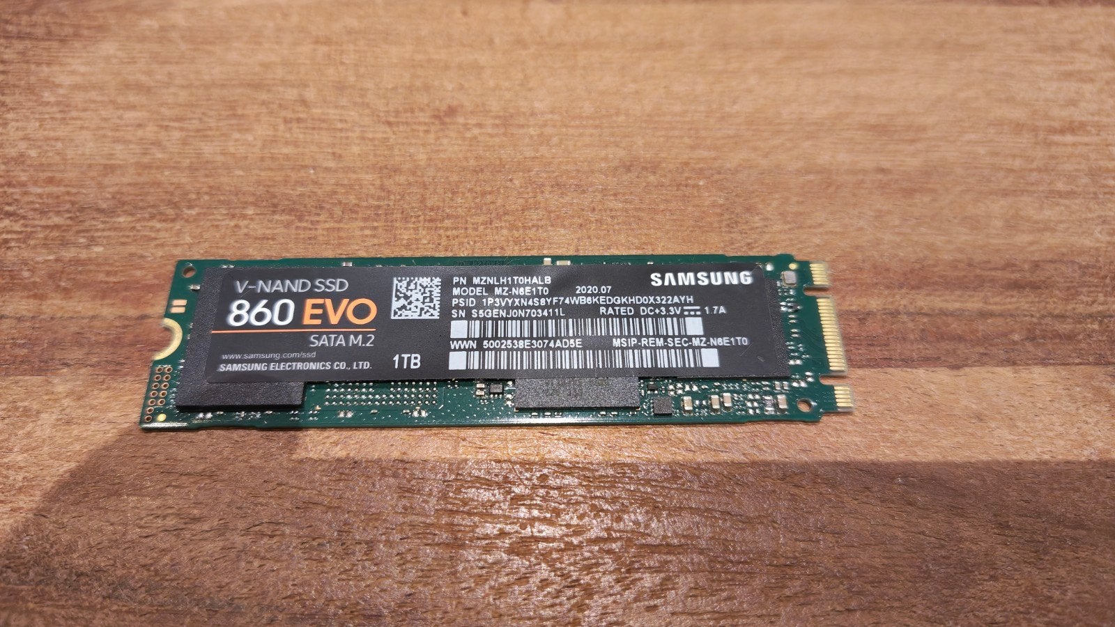 SATA M.2 1TB SSD Samsung 860 EVO, Informatique & Logiciels, Enlèvement ou Envoi, SSD, Interne, Comme neuf