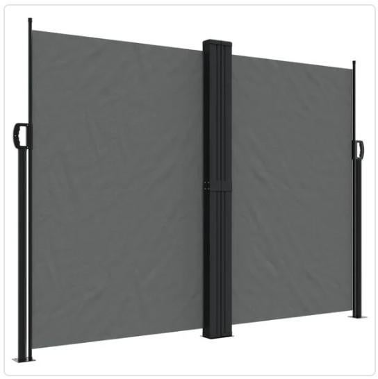Uitrekbaar Terrasscherm 180x500cm (dubbel), Ophalen, Gebruikt, Aluminium, 200 cm of meer