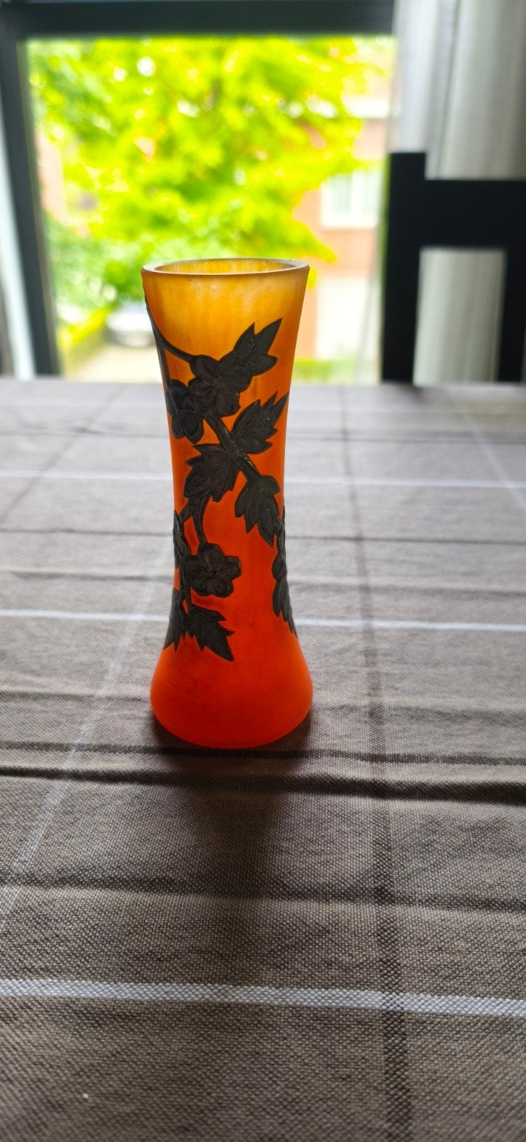 Prachtige Vintage La Rochère Frankrijk Cameo Glazen Vaas, Antiek en Kunst, Ophalen