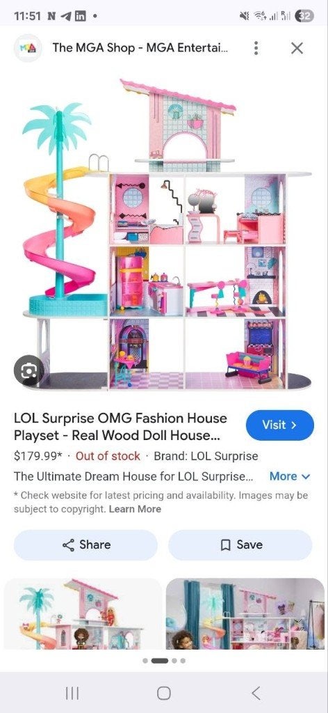 Houten poppenhuis : LOL Surprise OMG Fashion House Playset, Kinderen en Baby's, Ophalen, Zo goed als nieuw, Poppenhuis