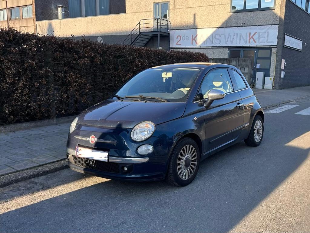 Fiat 500 1.2 automaat, Auto's, Euro 5, Stof, Beige, Parkeersensor