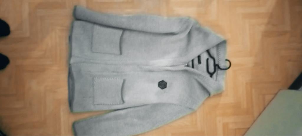 Philipp Plein vest/jas,maat L, wit/grijs,, Wit, Maat 42/44 (L), Ophalen of Verzenden, Zo goed als nieuw