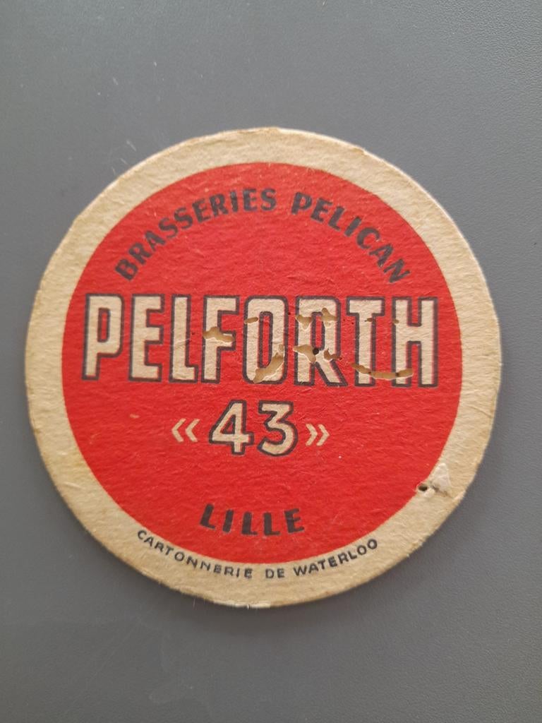 Bierviltje pelforth 43 recto-verso, Verzamelen, Ophalen of Verzenden