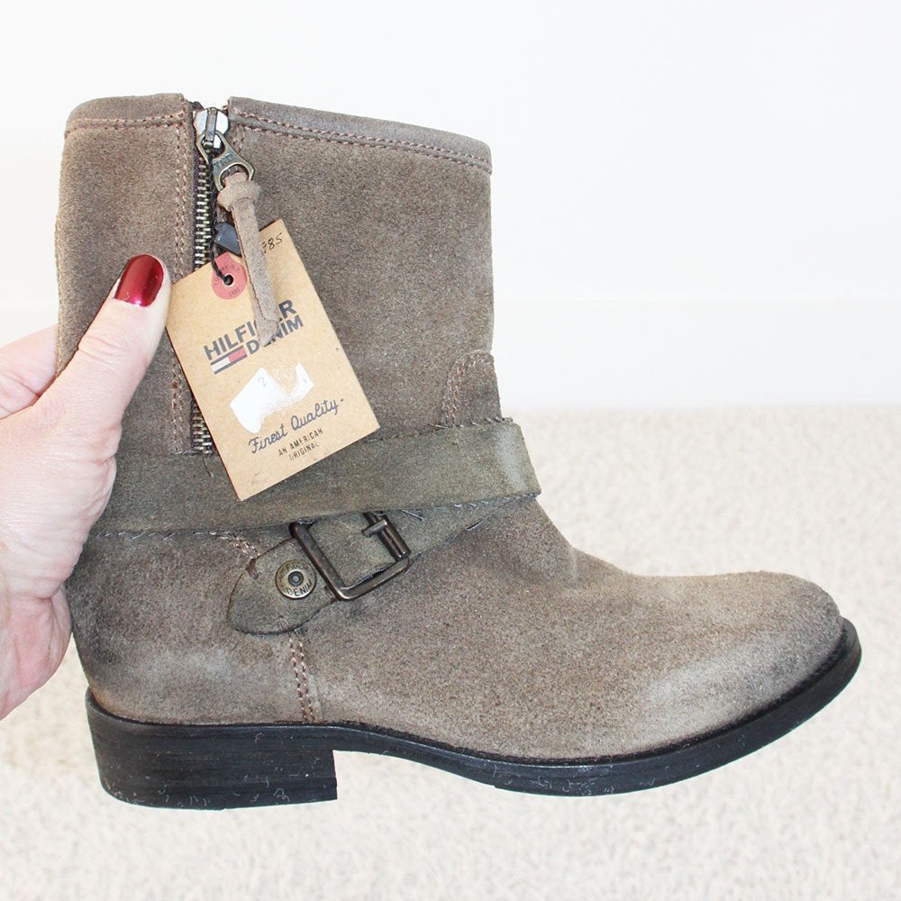 Mooie Leren Tommy Hilfiger Laarsjes - s26 (Maat 37) € 120,-, Tommy hilfiger, Overige kleuren, Lage of Enkellaarzen, Nieuw