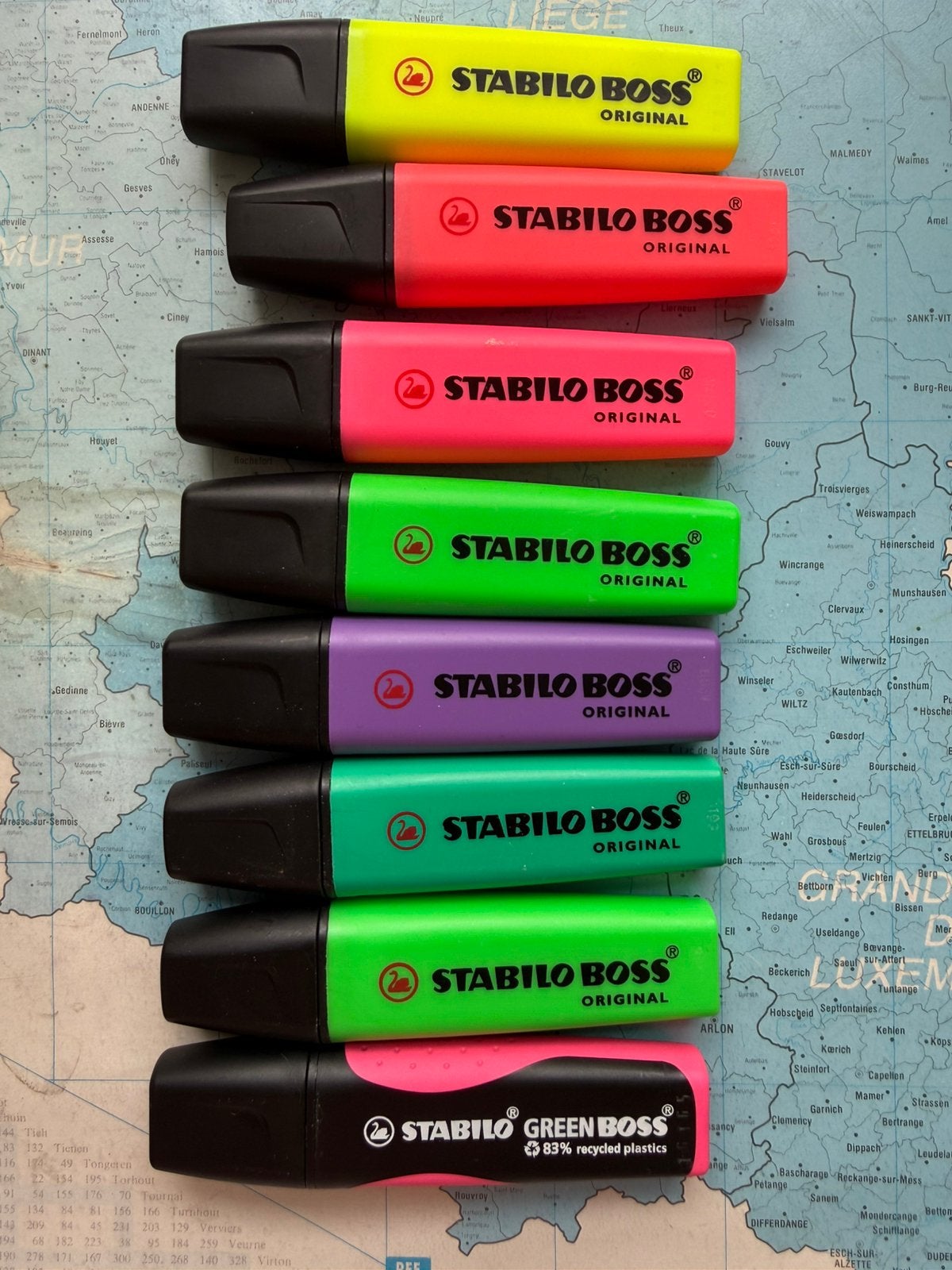 Stabillo Boss 8 stuks fluostiften, Ophalen of Verzenden, Nieuw
