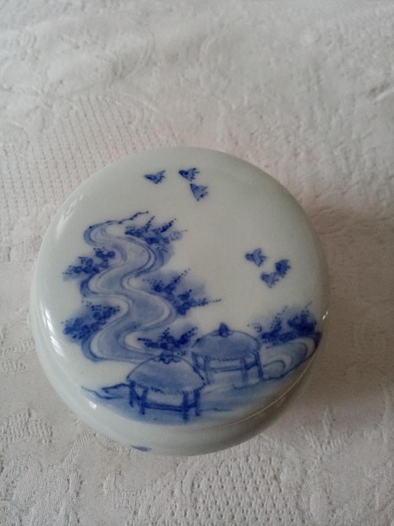 Boite à bijoux porcelaine japonaise Seto  1912/26, Enlèvement ou Envoi