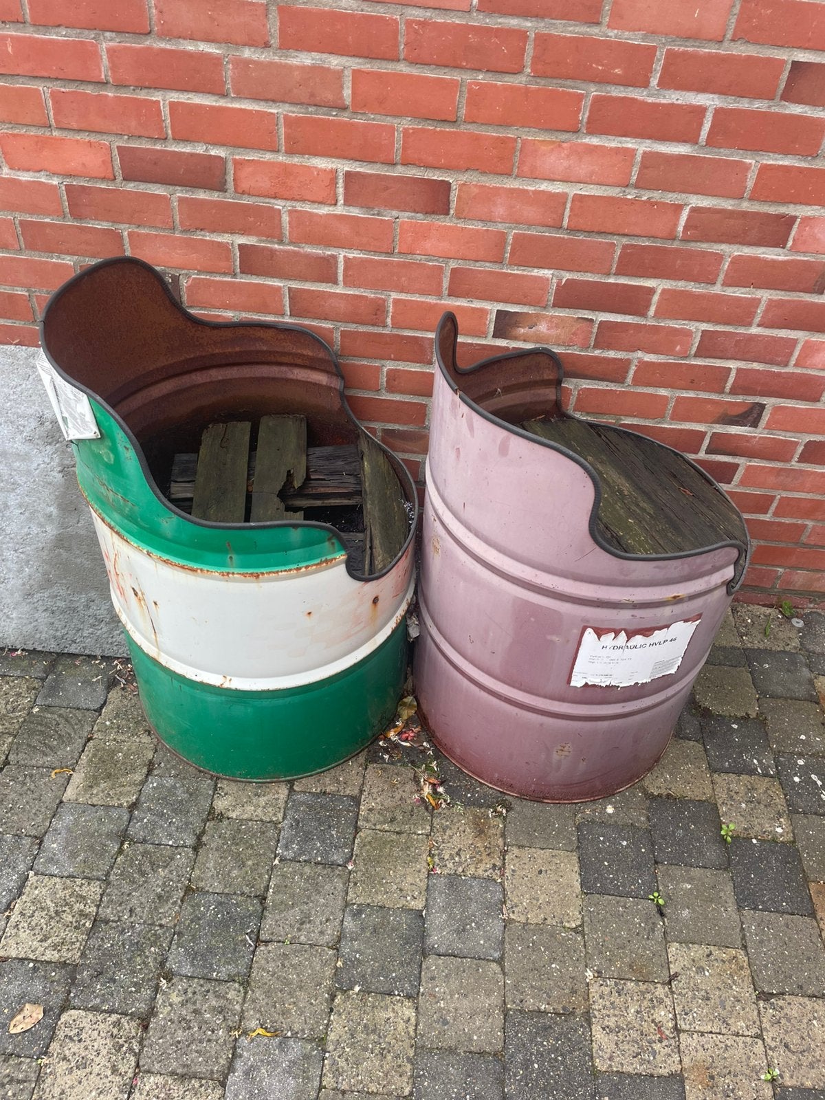 Olie vaten Tuinstoelen, Enlèvement ou Envoi, Utilisé, Métal