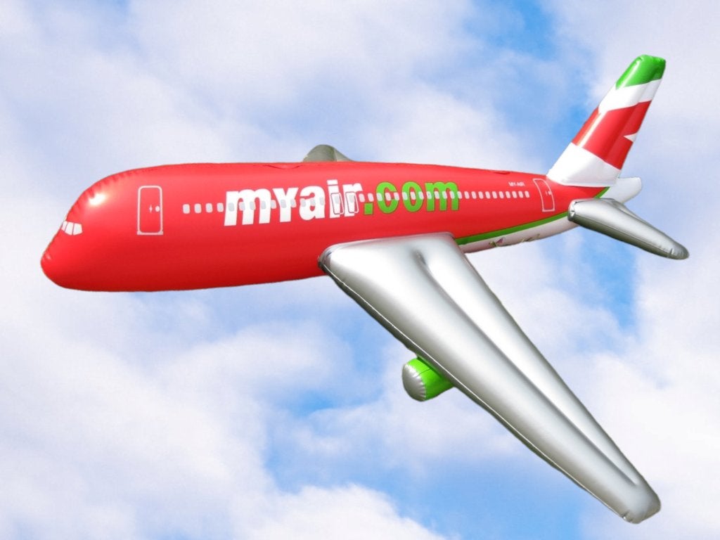 MyAir Opblaasbaar Vliegtuig – Airbus A320-200, Ophalen of Verzenden, Nieuw, Schaalmodel