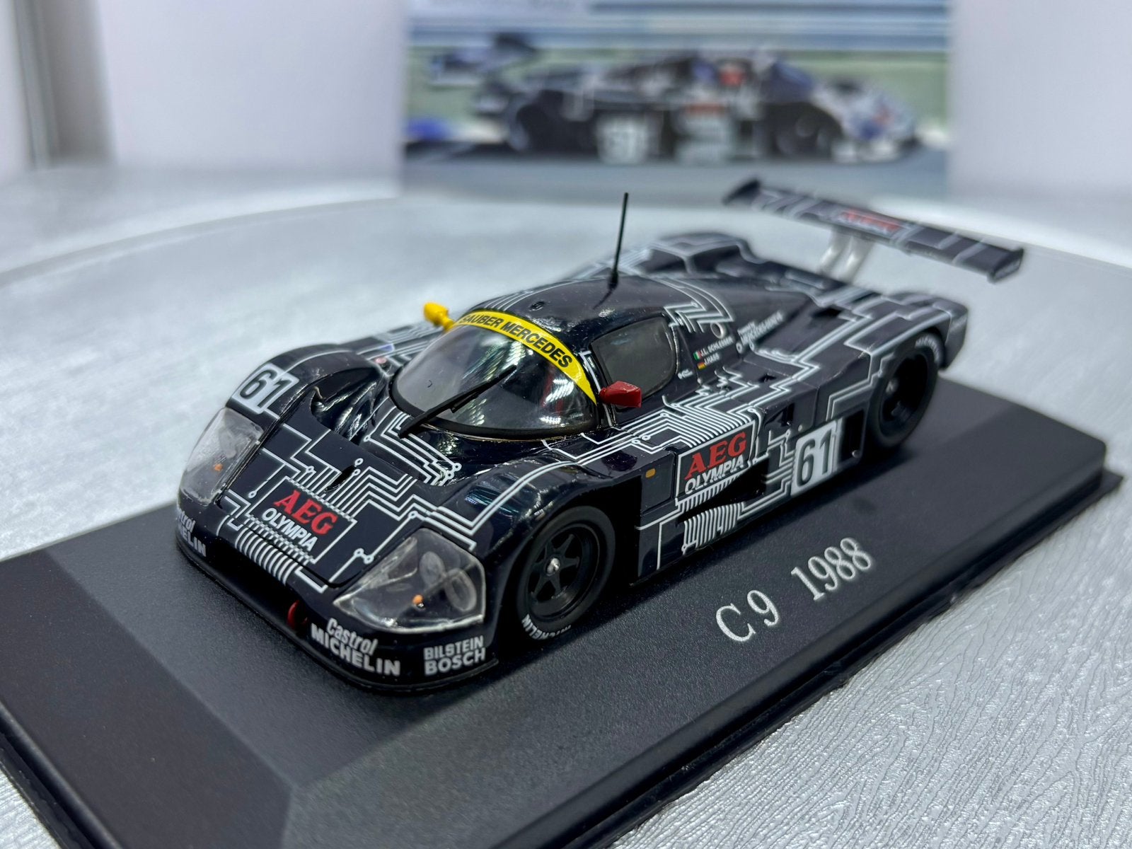 1:43 Mercedes benz C9 - 1988, Hobby en Vrije tijd, Modelauto's | 1:43, Ophalen of Verzenden