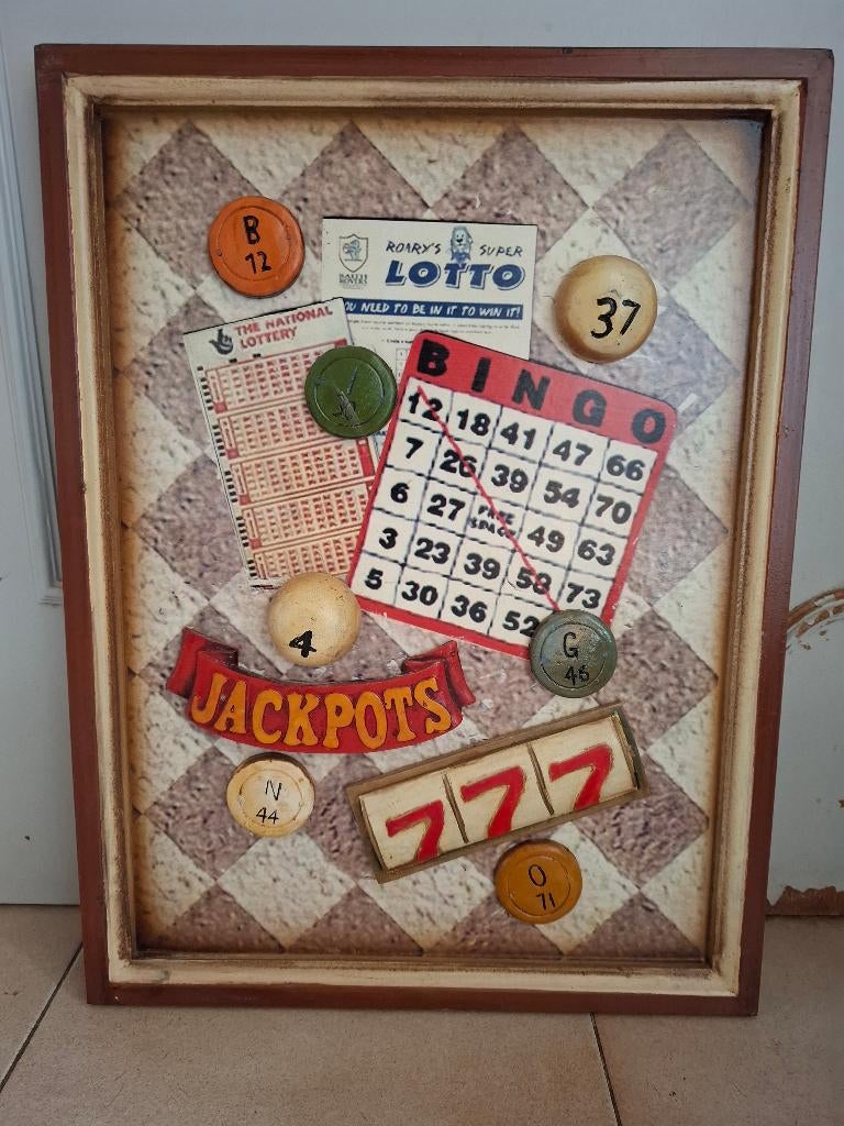 Authentiek houten pubbord Casino Jackpot 777, Ophalen of Verzenden